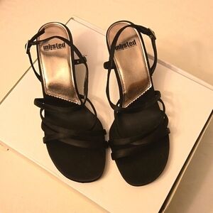 Unlisted Kenneth Cole Black Ankle Strap Heels, size 9M